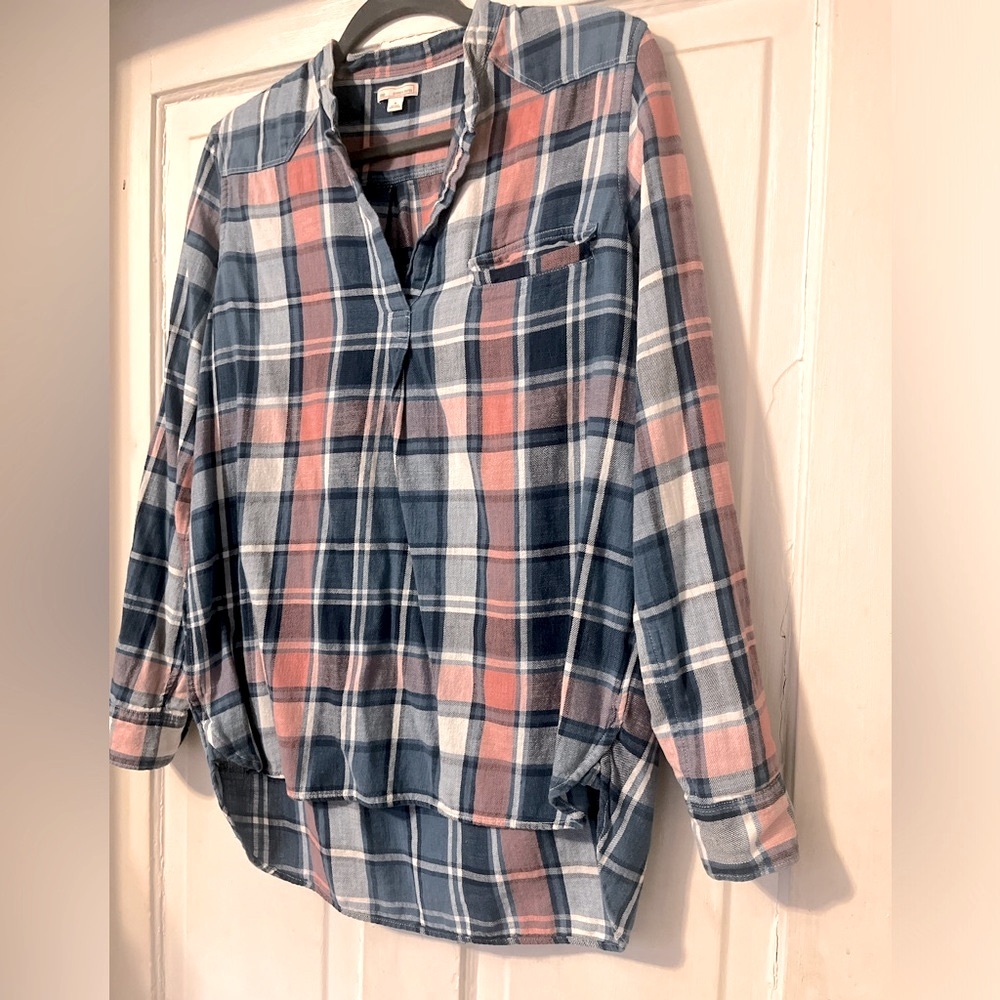 Cute half button plaid flannel from Gap